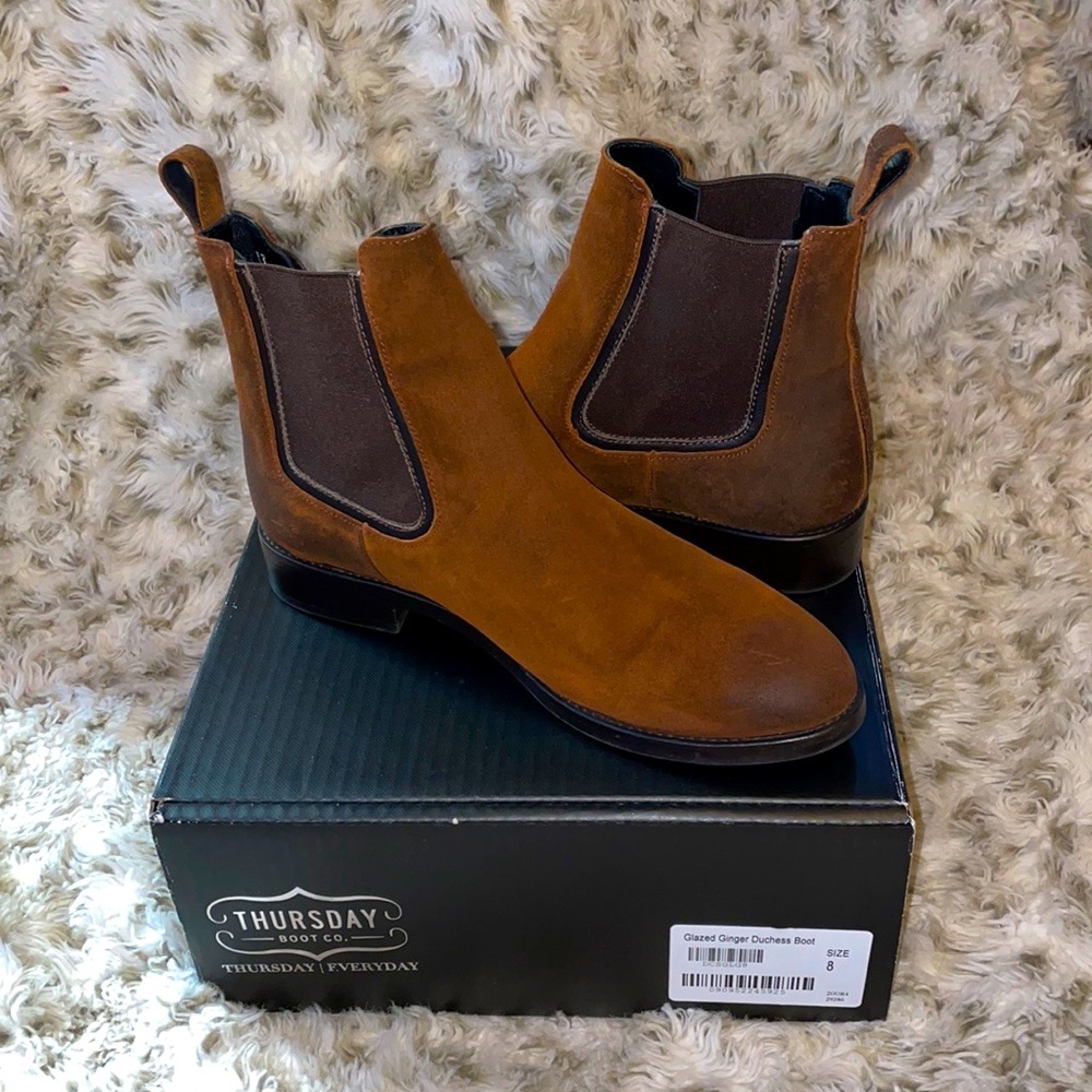 Thursday boot co, Duchess Glazed Ginger Weathersafe Suede.